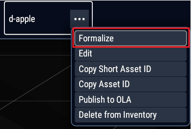 Asset Formalize Button