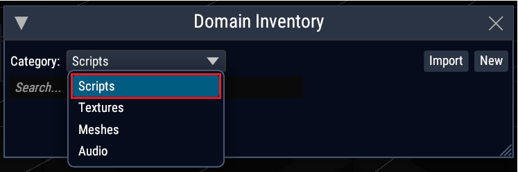 Domain Inventory Category