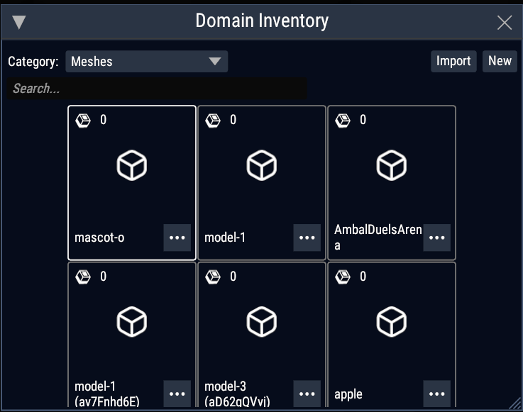 Inventory Menu